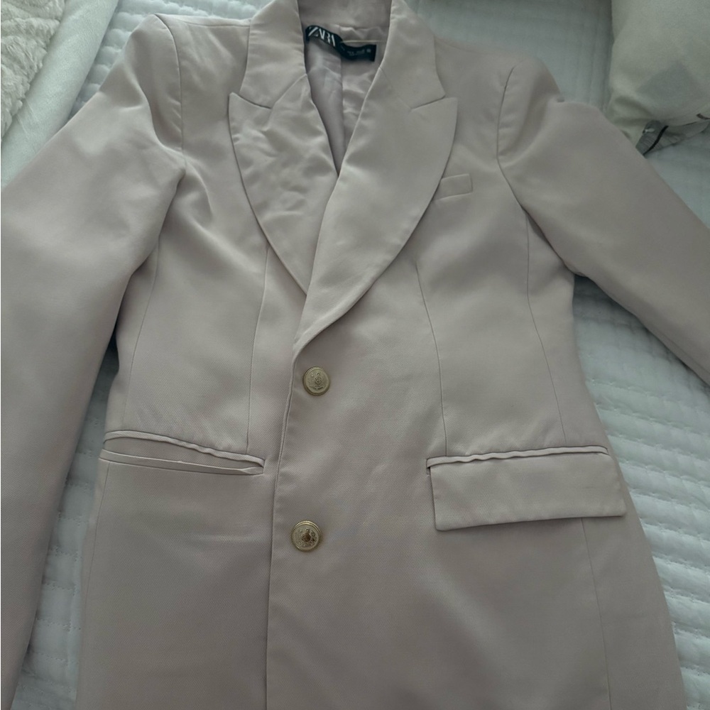 Zara pink Blazer with Button Detail